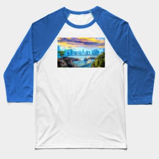 Blue Skyline Baseball T-Shirt